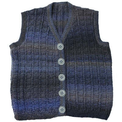 Jojoland Braided Grid Vest Waistcoat Knitting Pattern