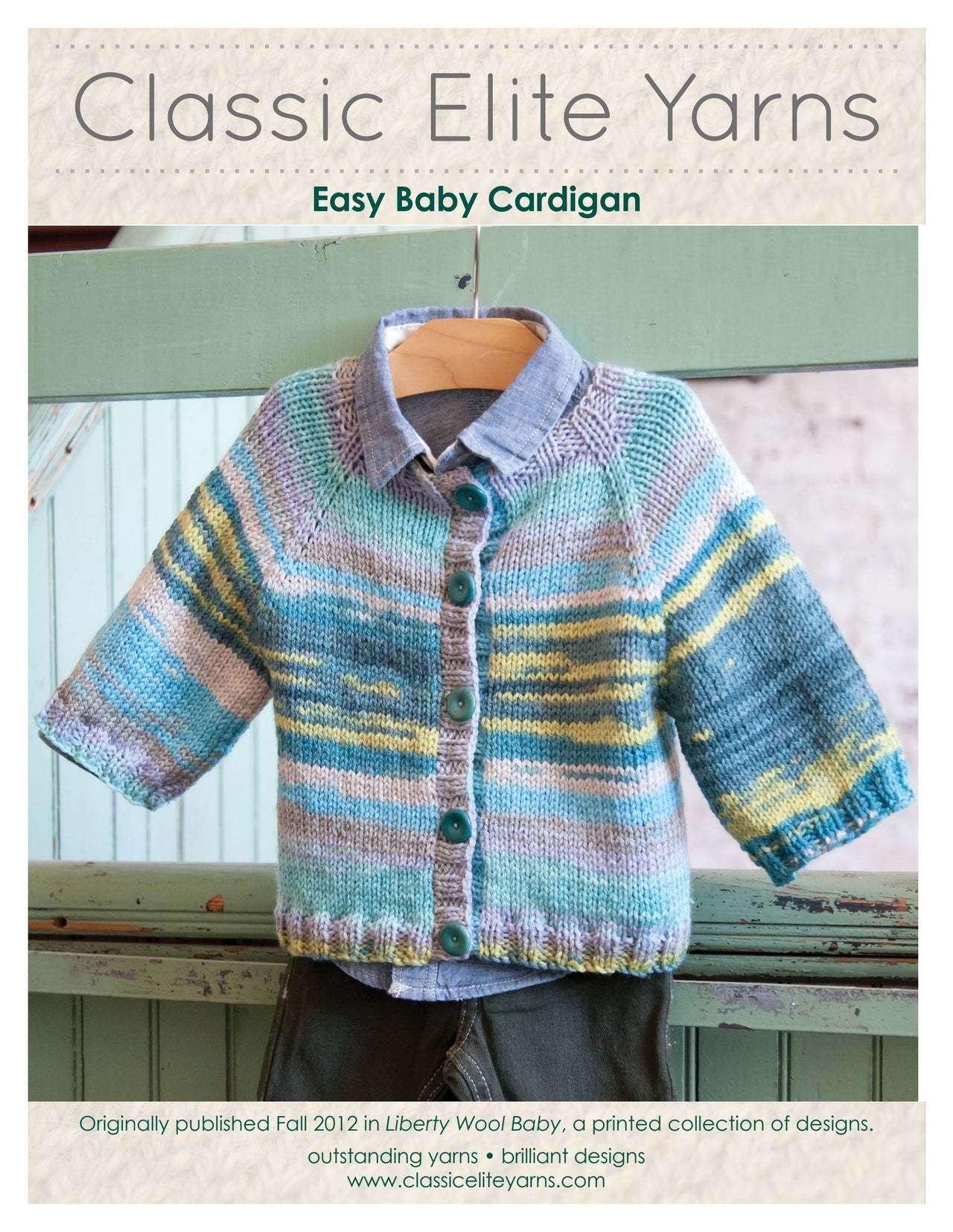 Classic Elite Yarns 9208 Easy Baby Cardigan PDF