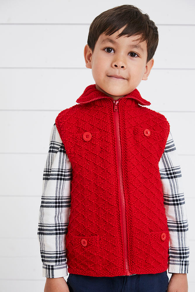 Debbie Bliss Zac Zip Up Knitting Pattern