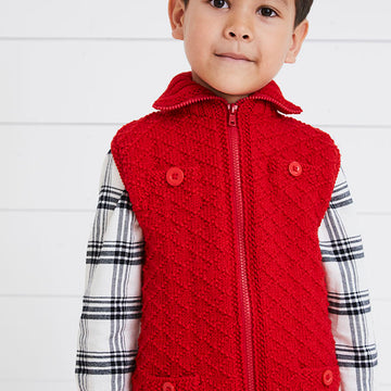 Debbie Bliss Zac Zip Up Knitting Pattern