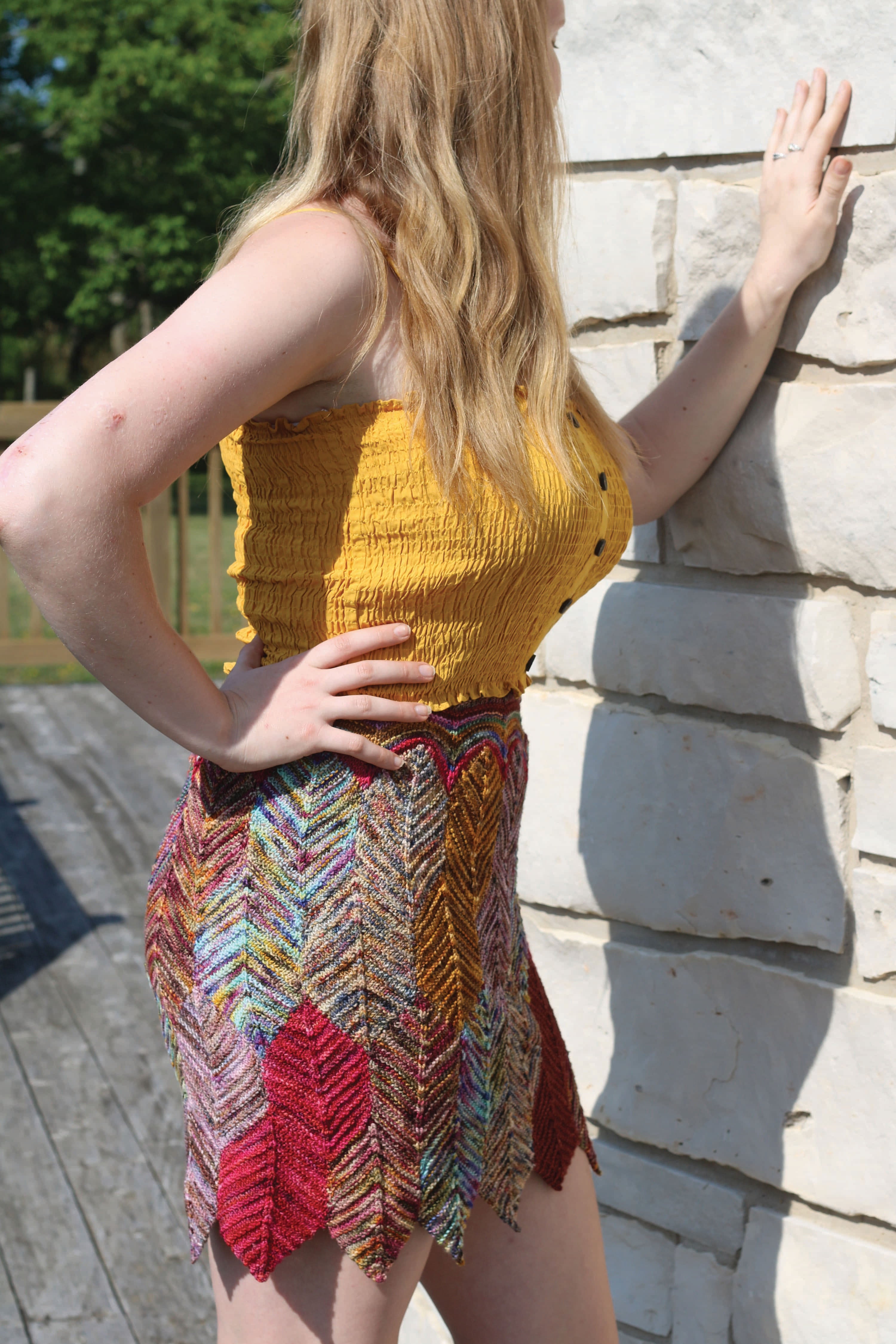 Koigu Fall Leaves Skirt Knitting Pattern
