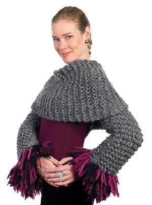 Criss-Cross Shrug in Lion Brand Homespun - 50735 PDF