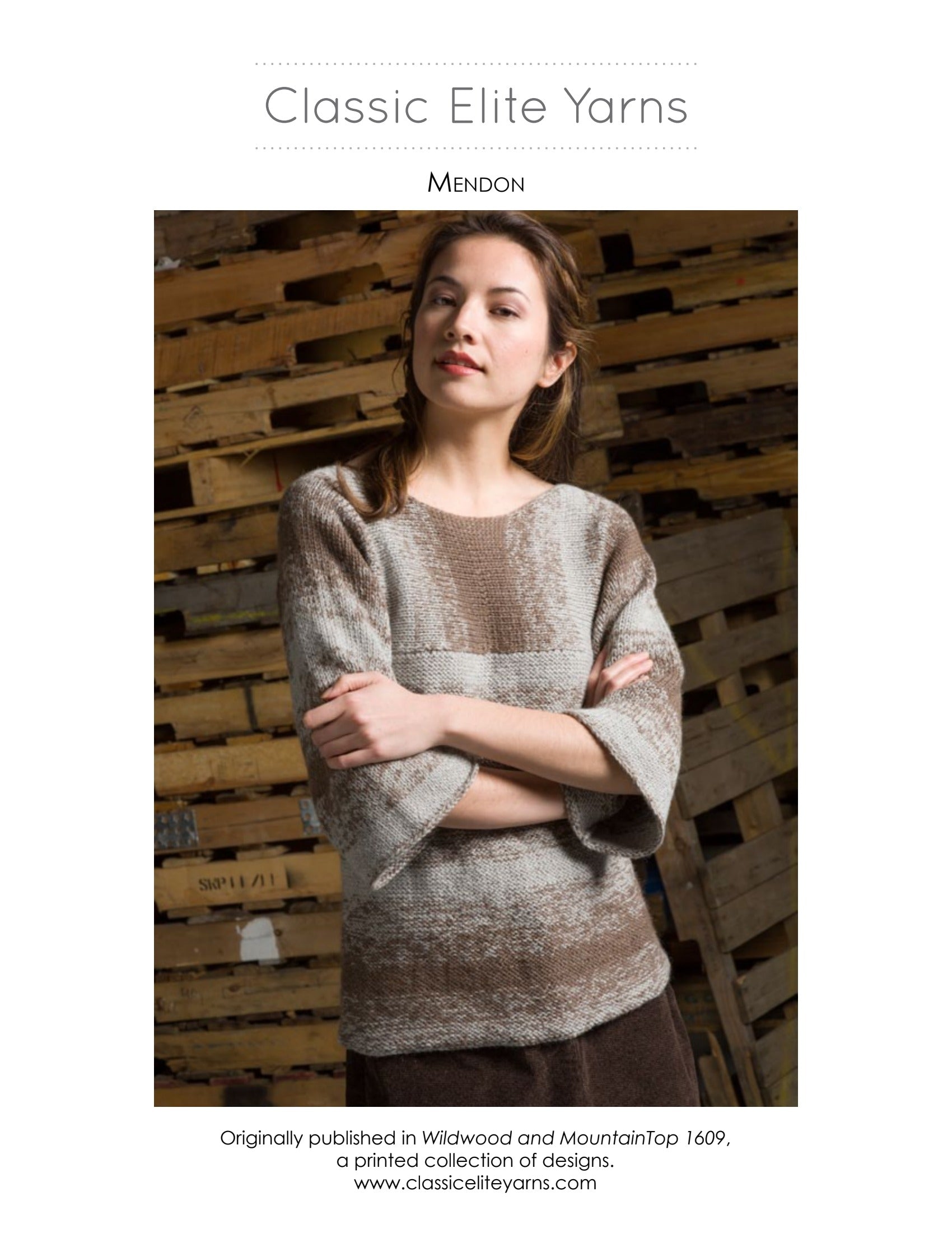Classic Elite Yarns Mendon Jumper Knitting Pattern