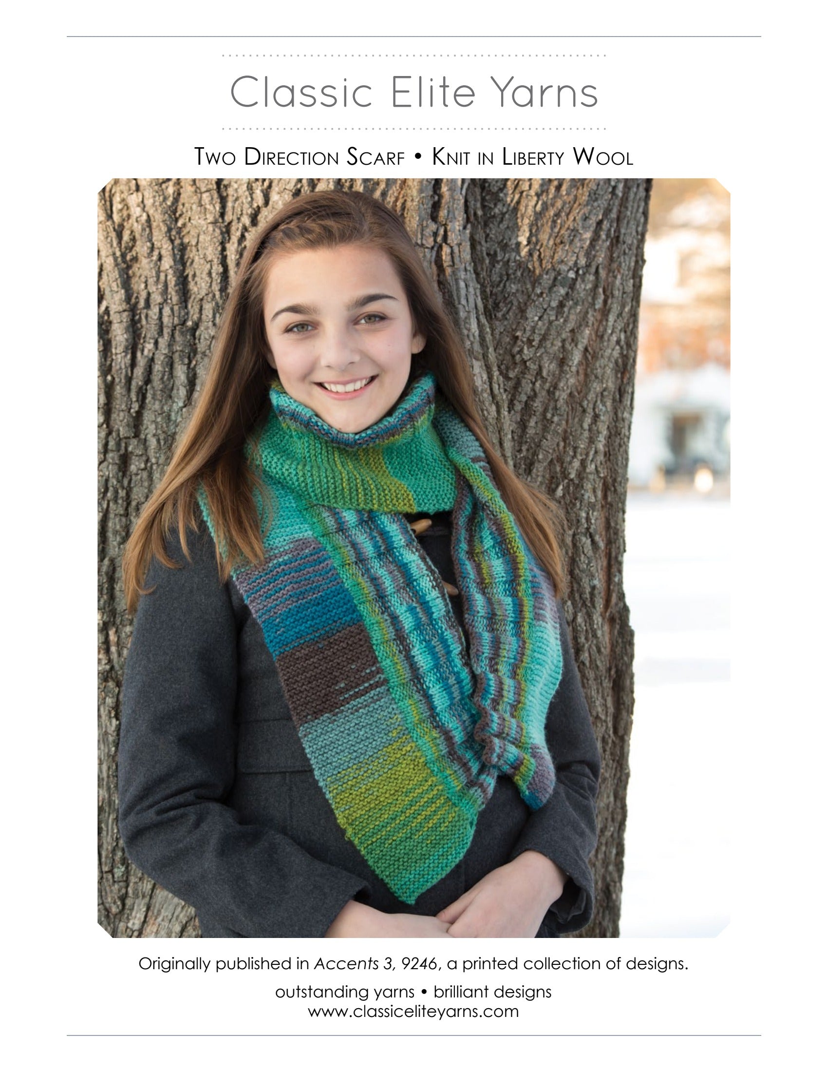 Classic Elite Yarns Two Direction Scarf Knitting Pattern