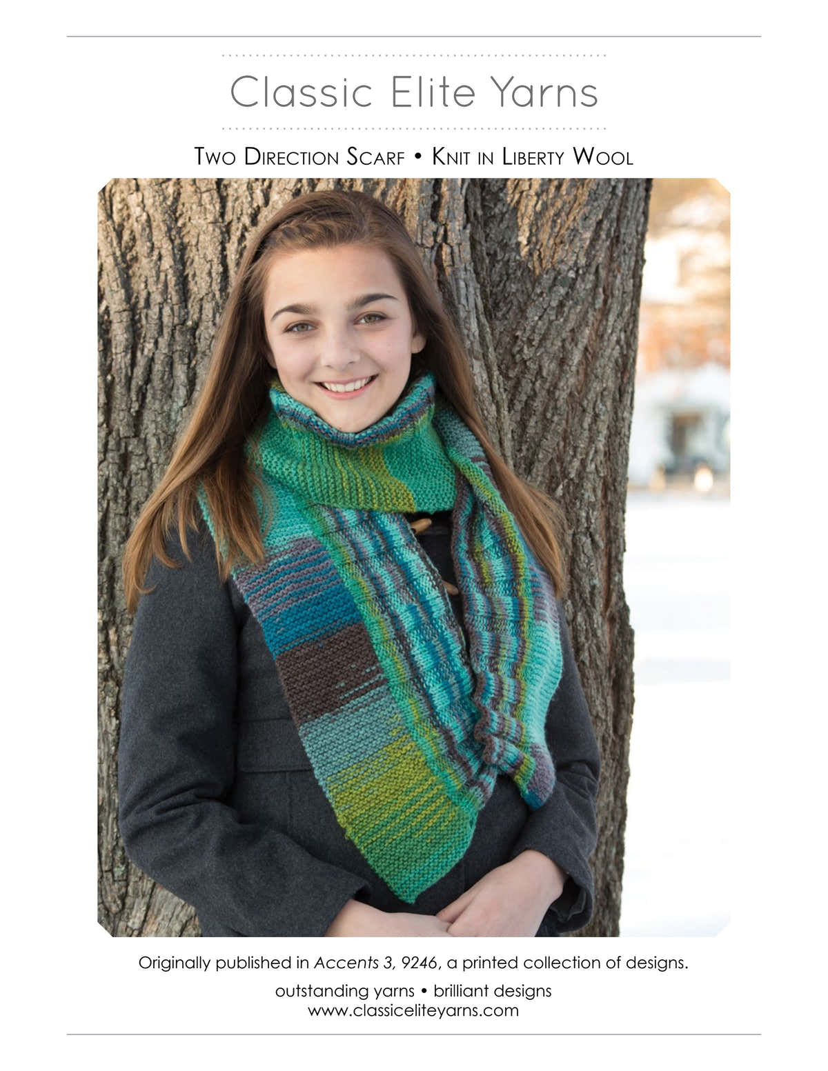 Classic Elite Yarns Two Direction Scarf Knitting Pattern