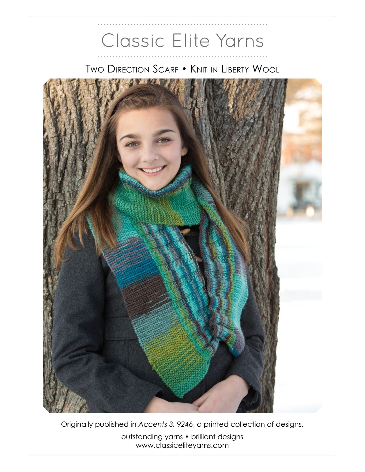 Classic Elite Yarns Two Direction Scarf Knitting Pattern