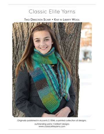 Classic Elite Yarns Two Direction Scarf Knitting Pattern