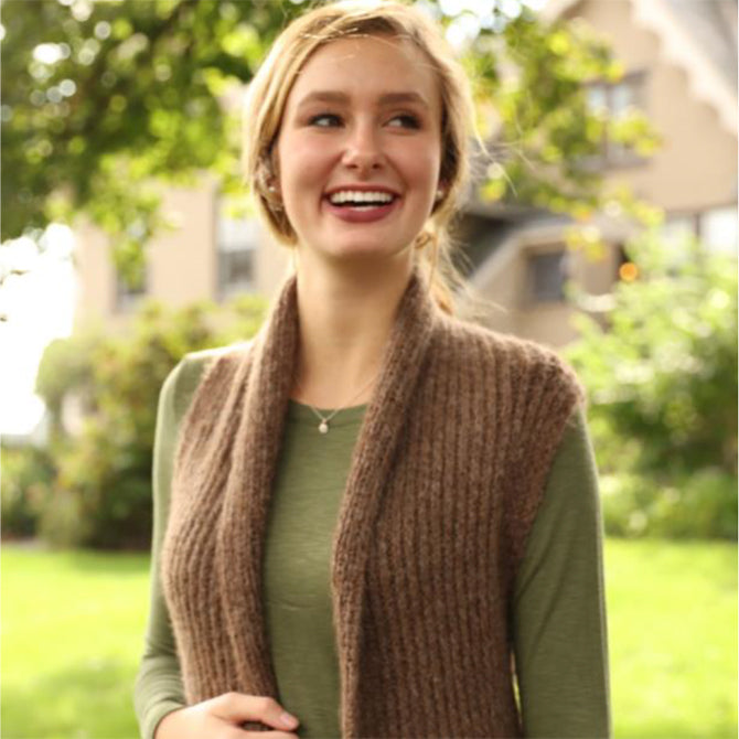 Plymouth Yarn Aireado Vest Waistcoat Knitting Pattern