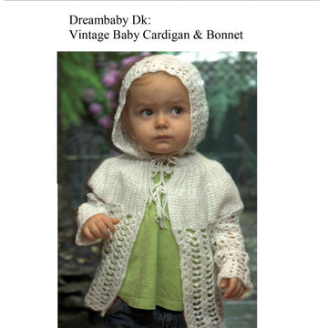 Vintage Baby Cardigan & Bonnet in Plymouth Yarn Dreambaby DK