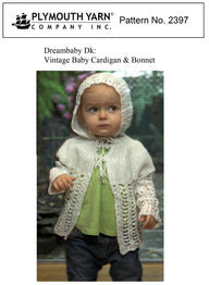 Vintage Baby Cardigan & Bonnet in Plymouth Yarn Dreambaby DK