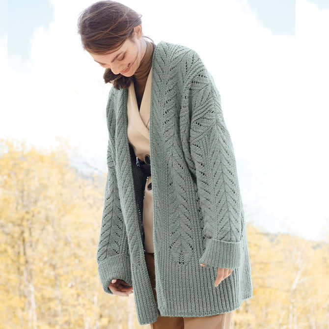 Lana Grossa 15 Jacket Cardigan Knitting Pattern