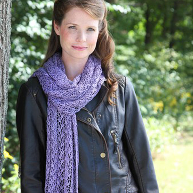 Valley Yarns Crocus Lace Stole Crochet Pattern