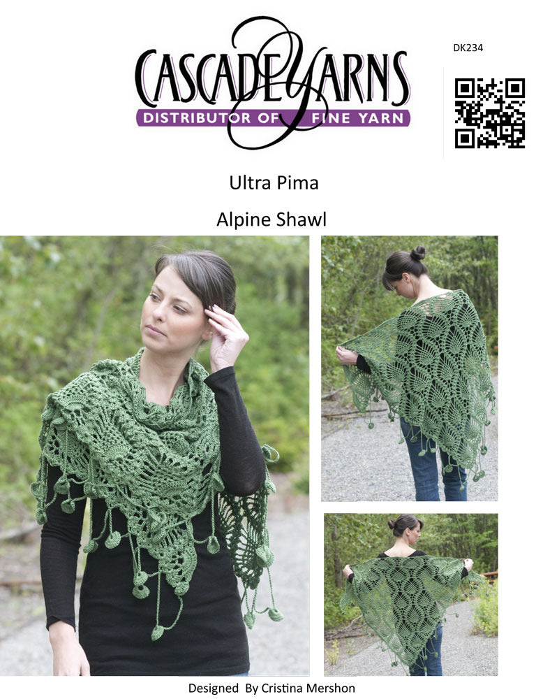 Cascade Yarns DK Alpine Shawl Crochet Pattern