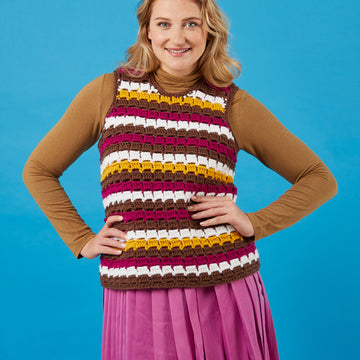 Paintbox Yarns Striped Tank Top Crochet Pattern