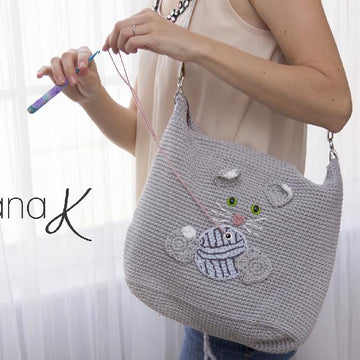 Cat Yarn Project Bag