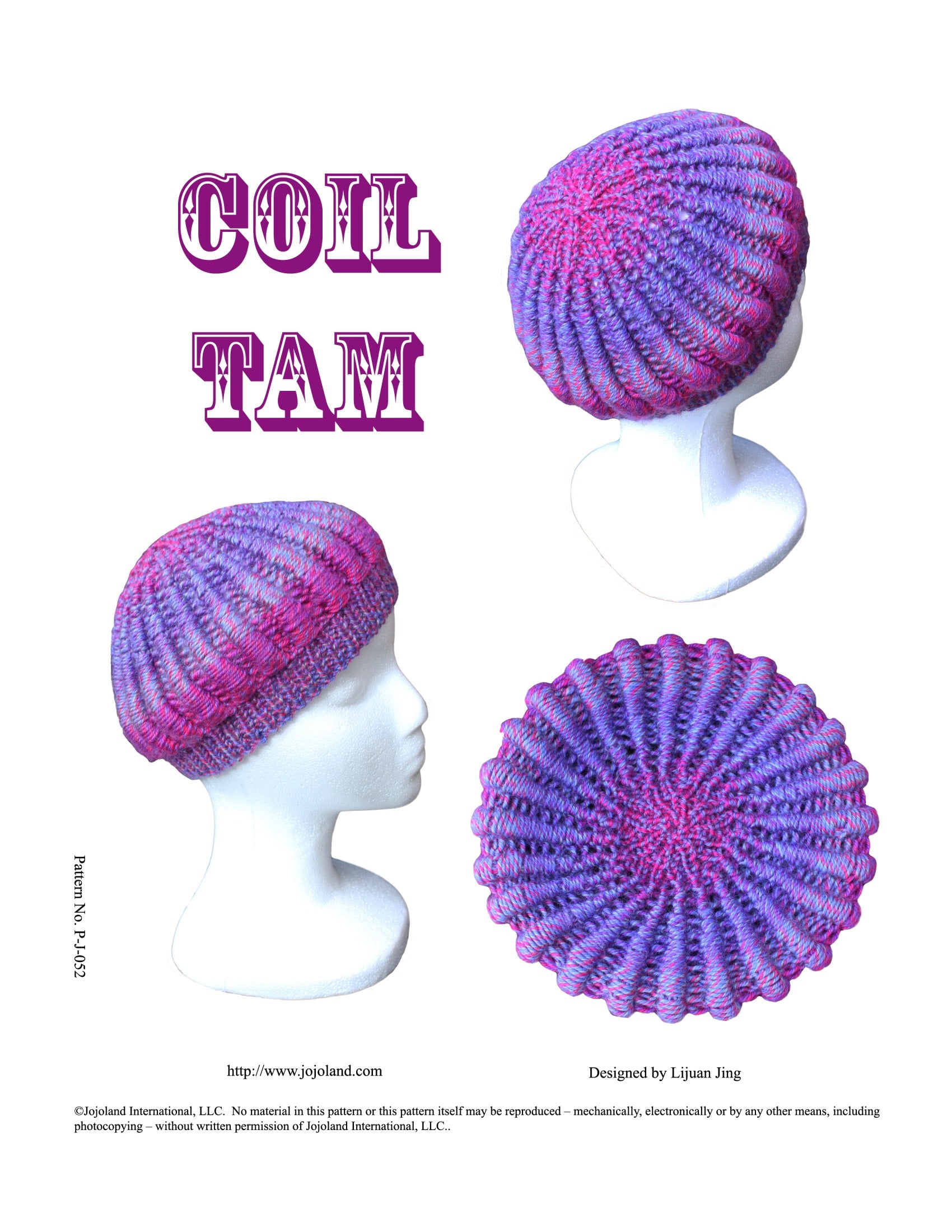 Jojoland Coil Tam Hat Knitting Pattern