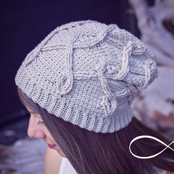 Infinity Wheat Stitch Hat