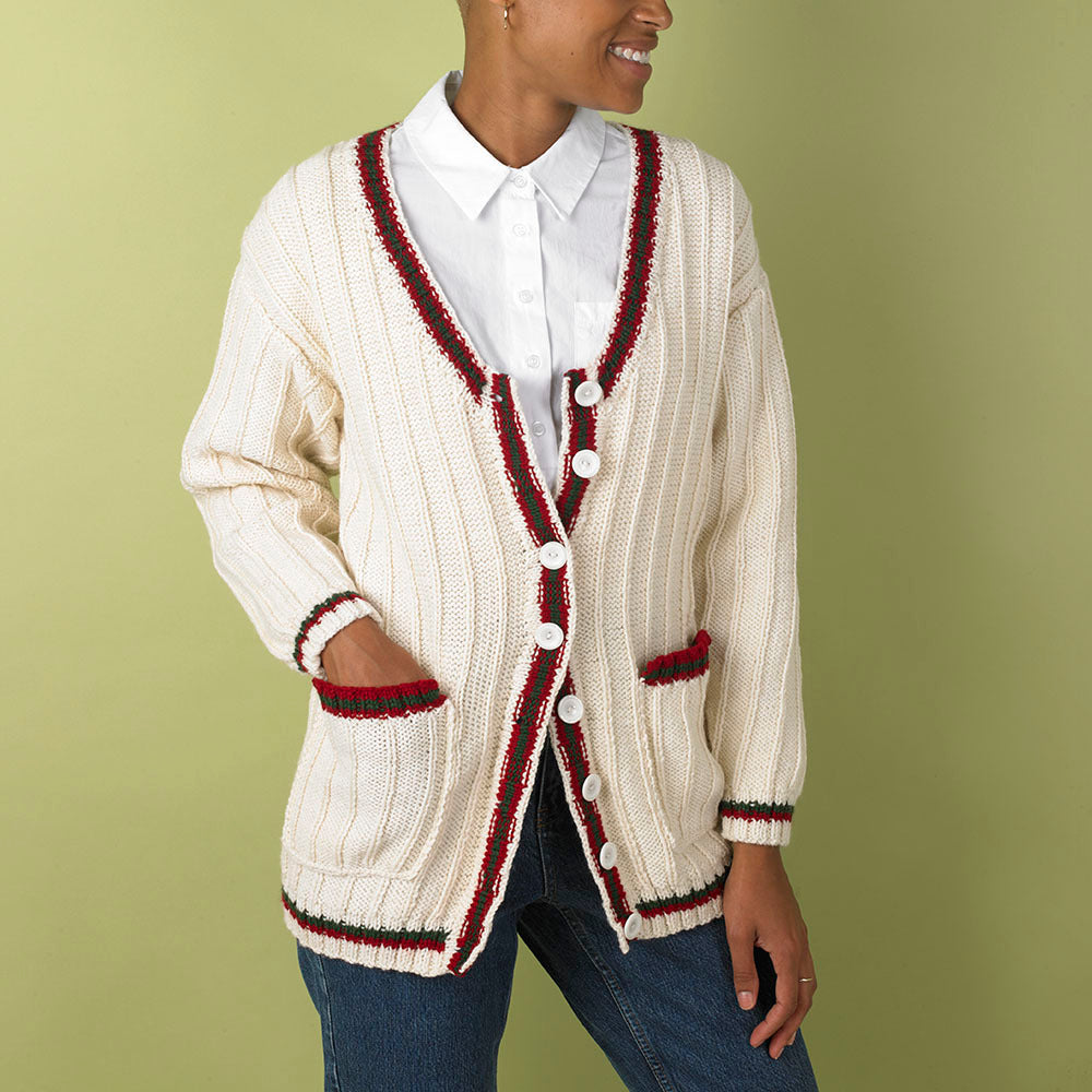 Paintbox Yarns Championship Cardigan Knitting Pattern