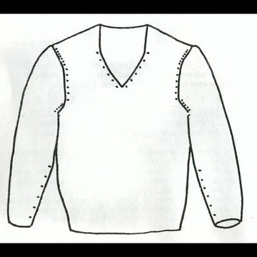 Spun Out #21 Set-In Sleeve Seamless Sweater with V-Neck