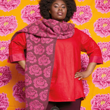 Rowan Pink Rose Stole Scarf Knitting Pattern