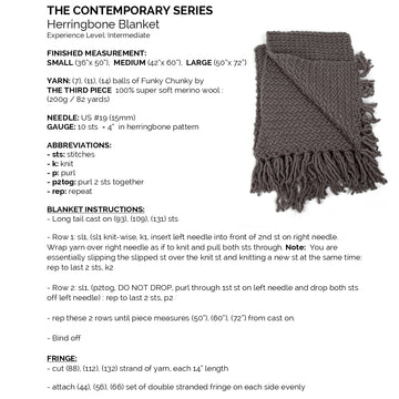 Third Piece The Berkshires Blanket Knitting Pattern