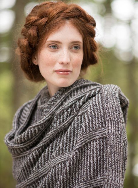 Berroco Shutter Shade Shawl Wrap Knitting Pattern