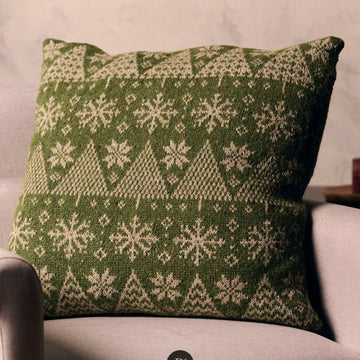 Pine Forest Cushion in Rowan Felted Tweed (2coloured version)