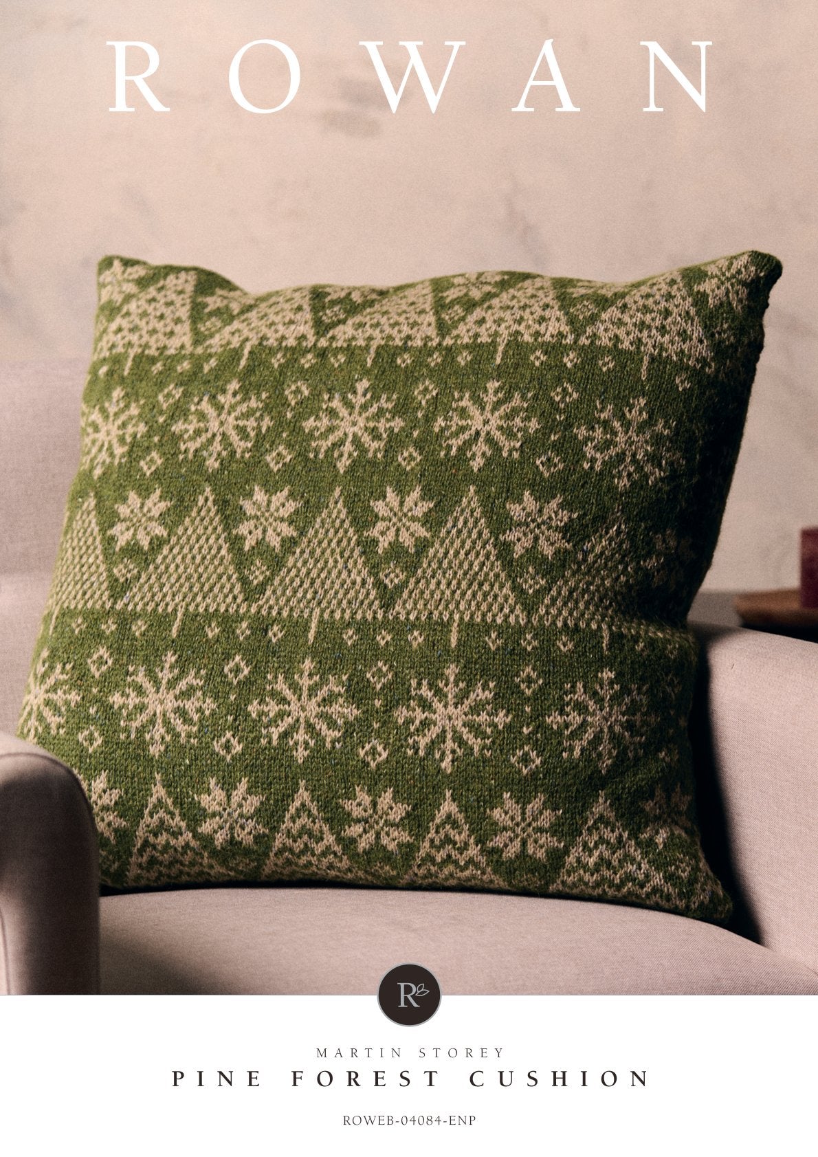 Pine Forest Cushion in Rowan Felted Tweed (2coloured version)