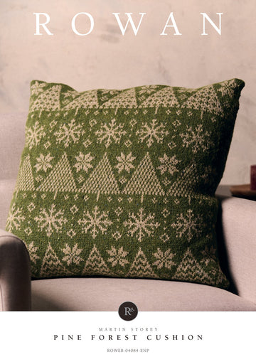 Pine Forest Cushion in Rowan Felted Tweed (2coloured version)
