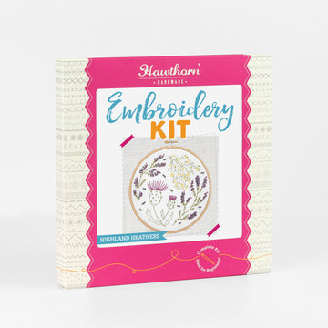 Hawthorn Handmade Highland Heathers Printed Embroidery Kit
