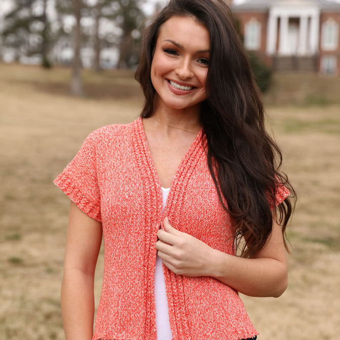 Plymouth Yarn Cap Sleeve Cardigan Knitting Pattern