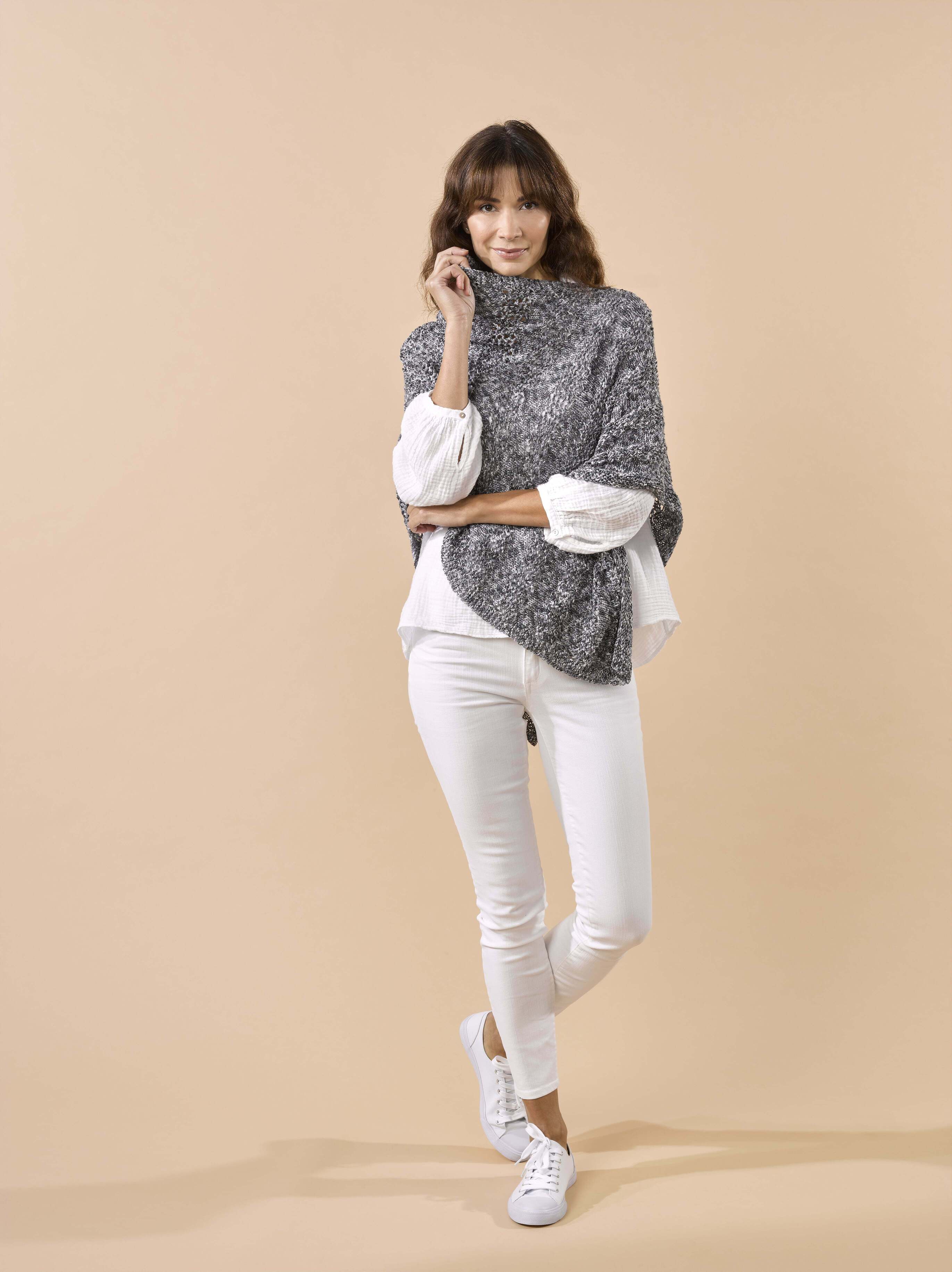 Tahki Yarns Corolla Poncho Knitting Pattern
