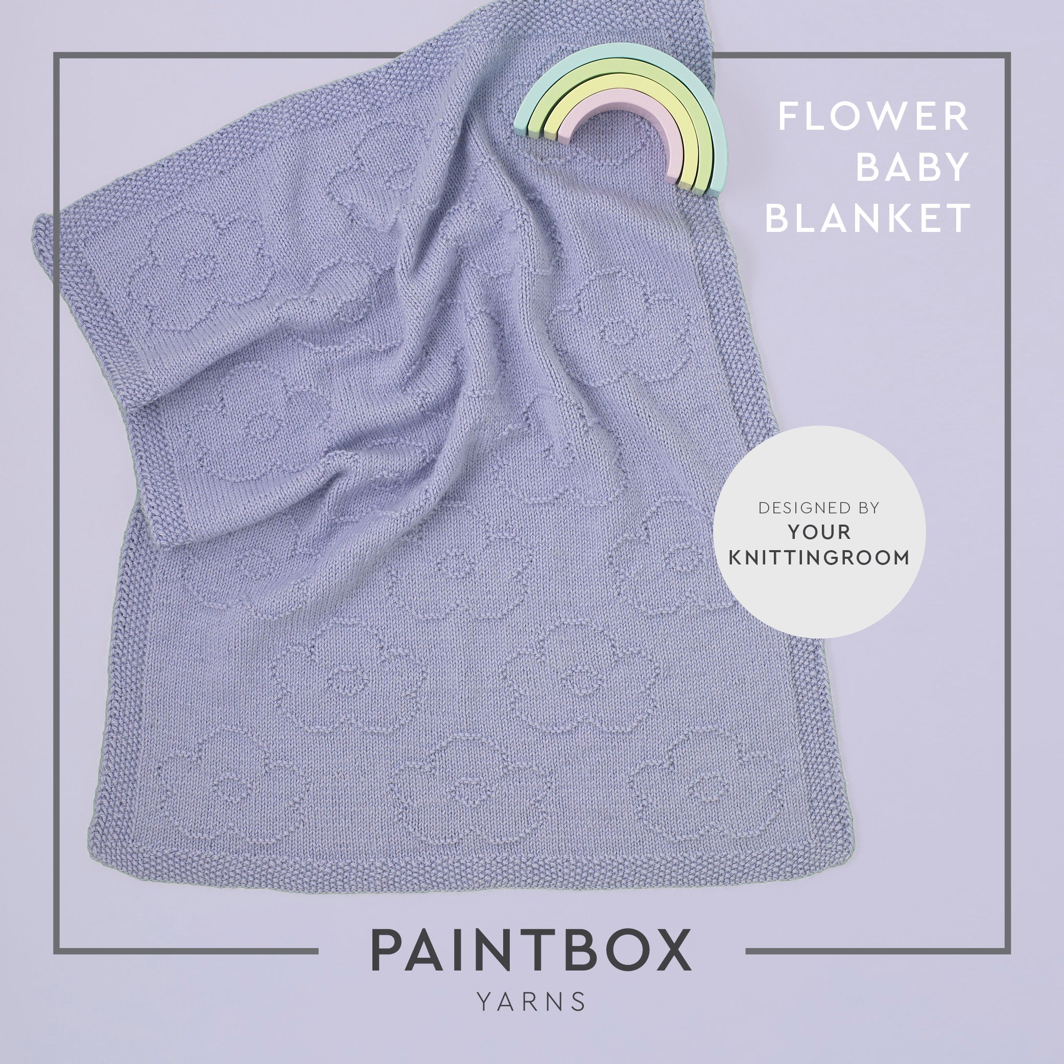 Paintbox Yarns Flower Baby Blanket Knitting Pattern