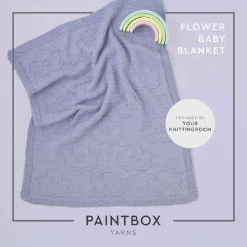 Paintbox Yarns Flower Baby Blanket Knitting Pattern
