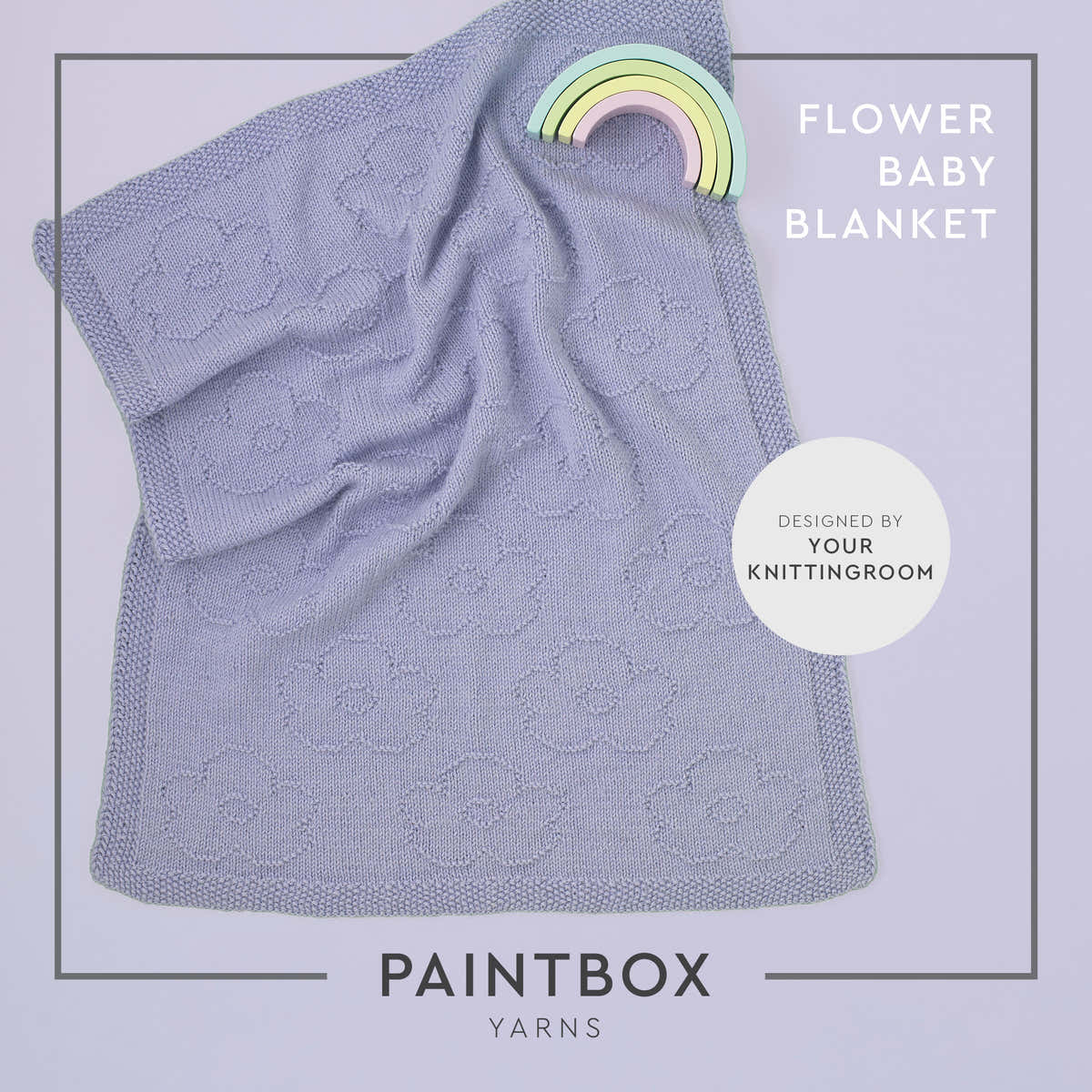 Paintbox Yarns Flower Baby Blanket Knitting Pattern