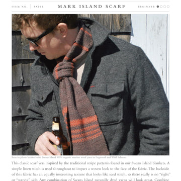Swans Island Mark Island Scarf Knitting Pattern