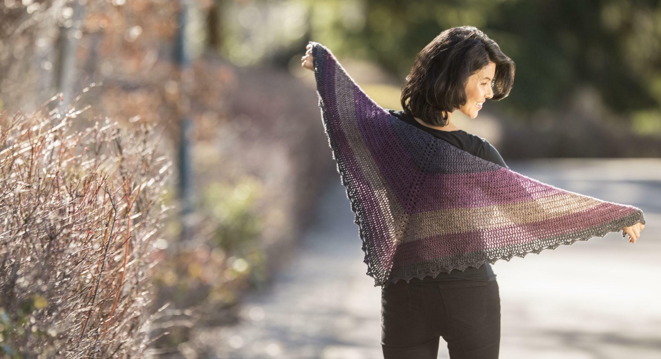 Cascade Yarns DK Dark Sky Shawl Crochet Pattern