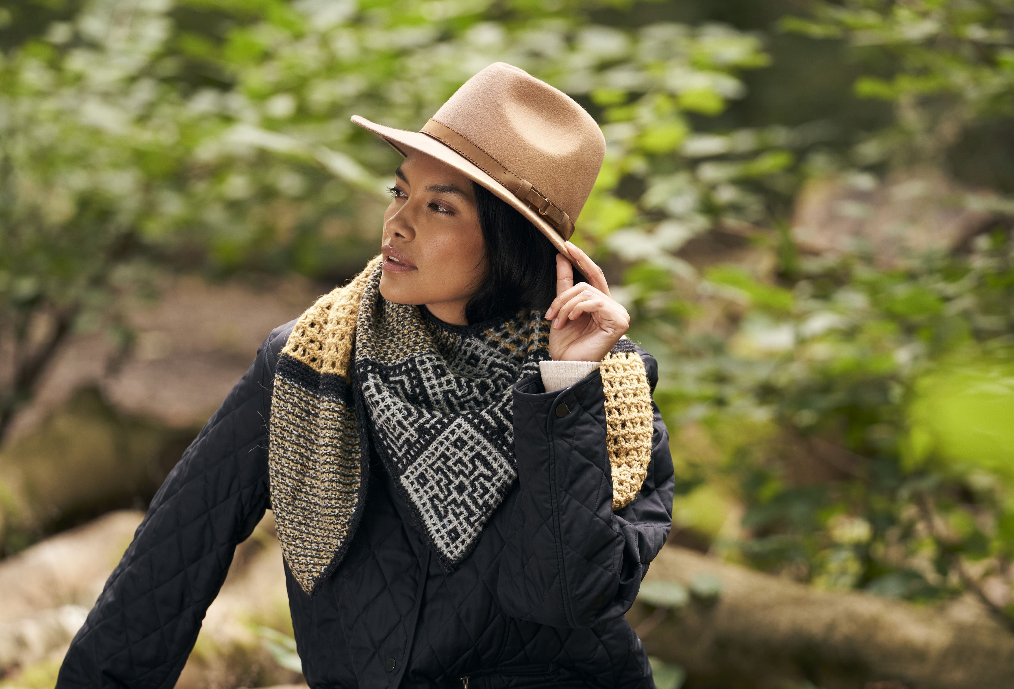 Mosaic Shawl Wrap Knitting Pattern
