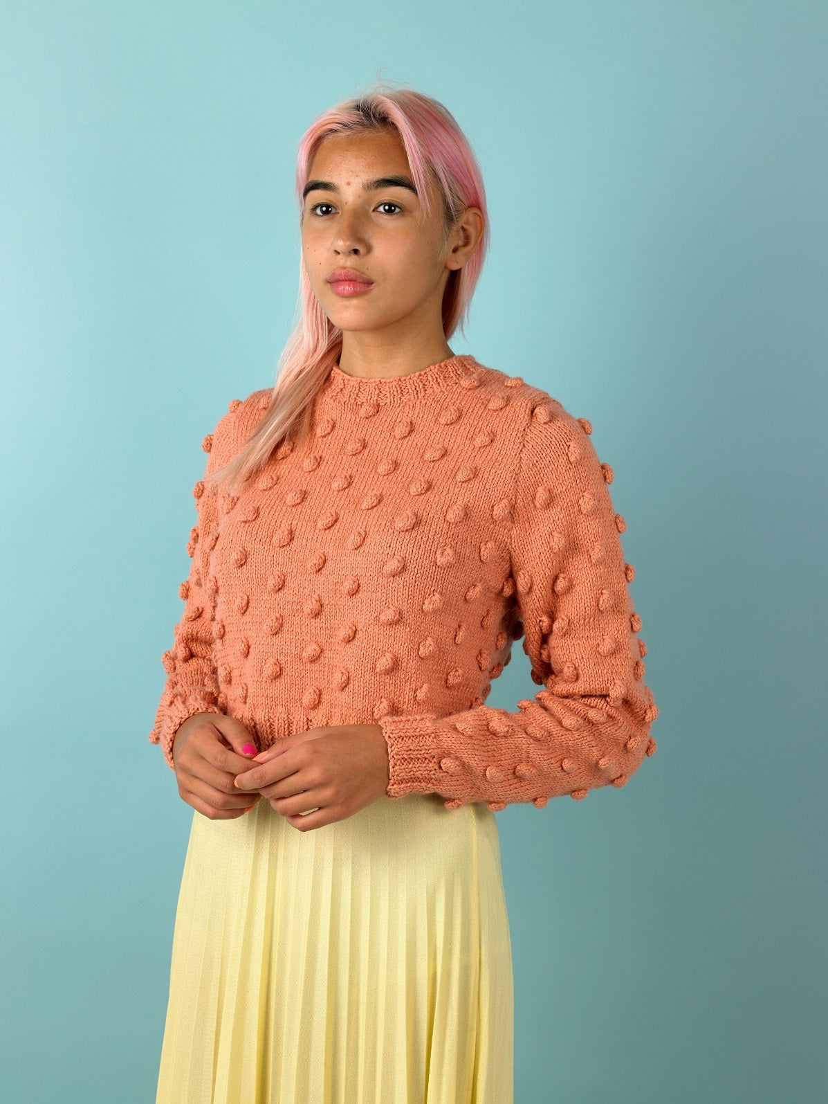 Paintbox Yarns Bubblegum Bobble Jumper Knitting Pattern