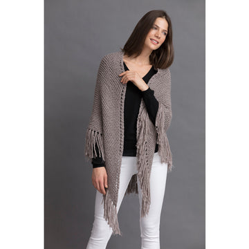 String Michelle Cabled Shawl Wrap Knitting Pattern