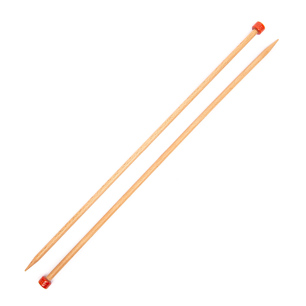 KnitPro Basix Beech Single Pointed Needle 12"