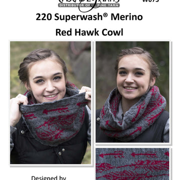 Red Hawk Cowl in Cascade Yarns 220 Superwash® Merino - W673 - Free PDF
