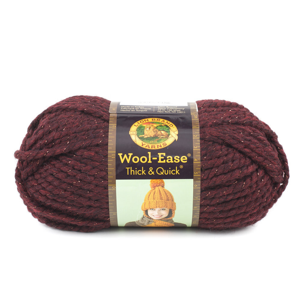 Lion Brand Wool Ease Thick & Quick Metallics Yarn - Acrylic Super Chunky
