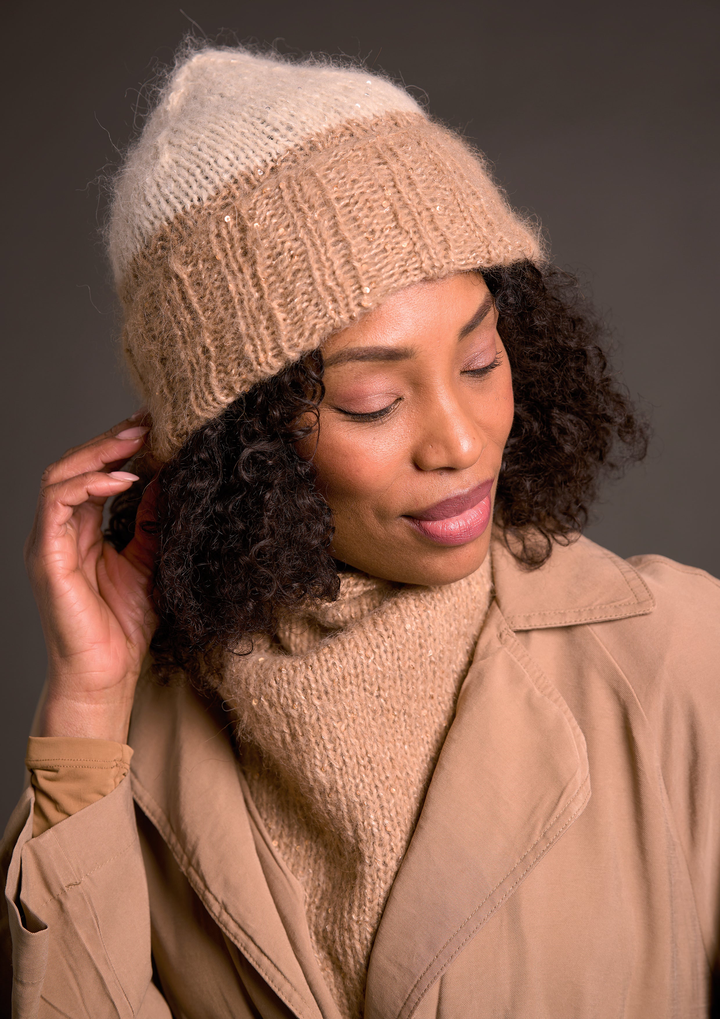 Corday In Rowan Alpaca Sparkle Hat Knitting Pattern