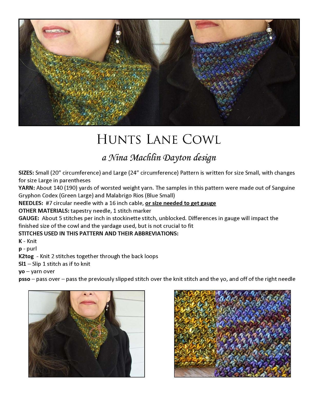 Hunts Lane Cowl
