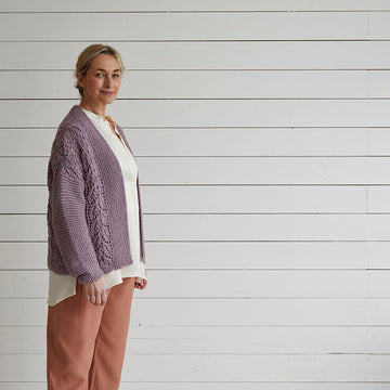 Debbie Bliss Lace & Garter Stitch Cardigan Knitting Pattern