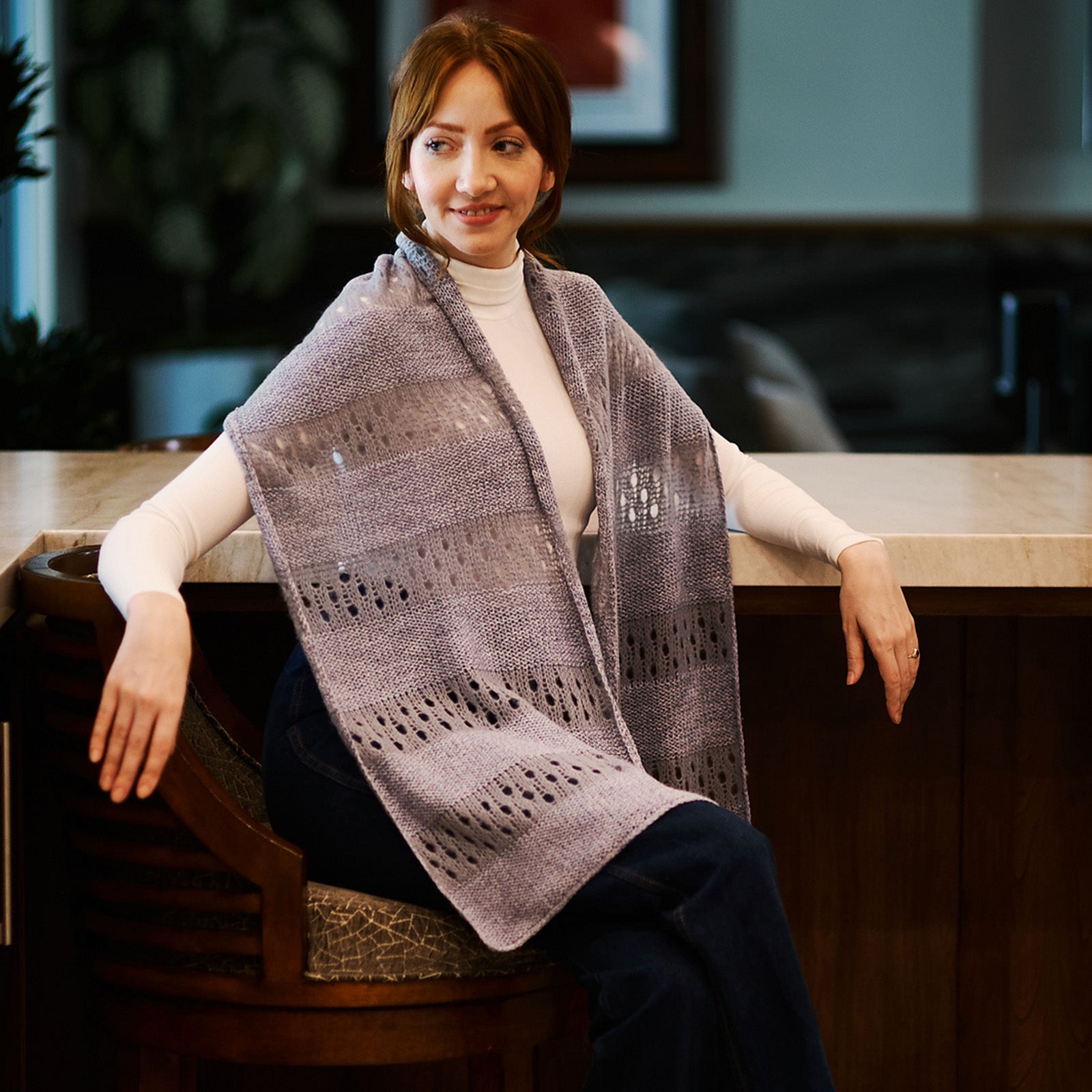 Trendsetter Yarns U Milos & Spirit Wrap Knitting Pattern