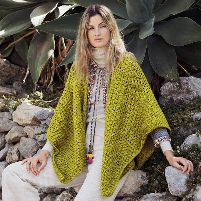 Lana Grossa Ruana Cape Knitting Pattern