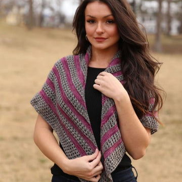 Plymouth Yarn Eyelet Shawl Wrap Knitting Pattern