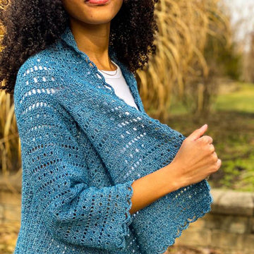 Plymouth Yarn Crochet Waterfall Cardigan Pattern